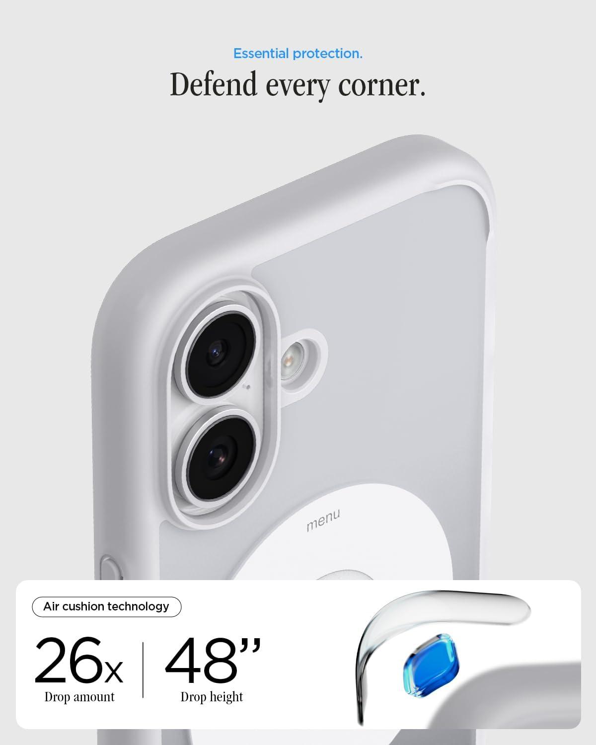 imageSpigen Ultra Hybrid MagFit Direct Digital Printing Case for iPhone 17 Pro Max Custom DesignCompatible with Magsafe Zero One BlackDDP CL Silver