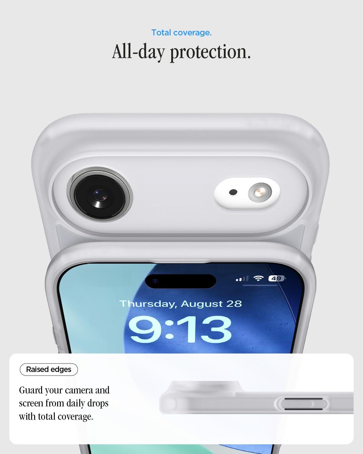 imageSpigen Ultra Hybrid MagFit Direct Digital Printing Case for iPhone 17 Pro Max Custom DesignCompatible with Magsafe Zero One BlackDDP CL Silver