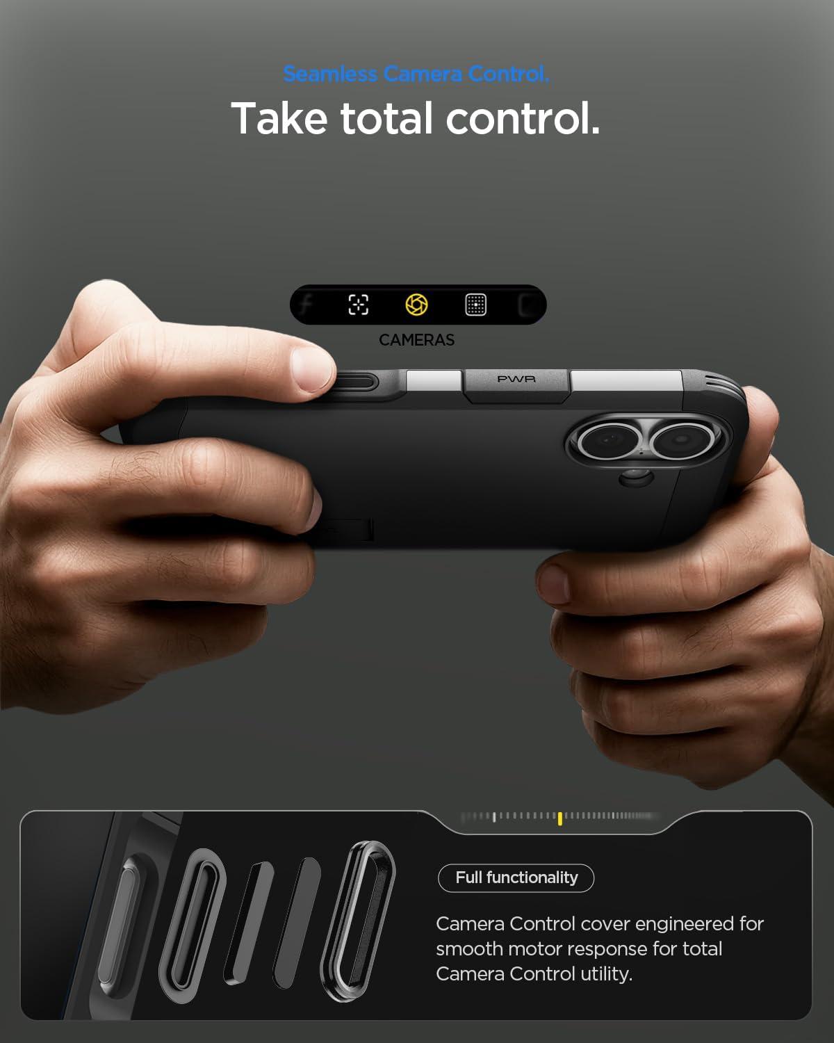 imageSpigen for iPhone 17 Pro Max Case Tough Armor T MagFit Camera Control Button Compatible with Magsafe GunmetalATBlack