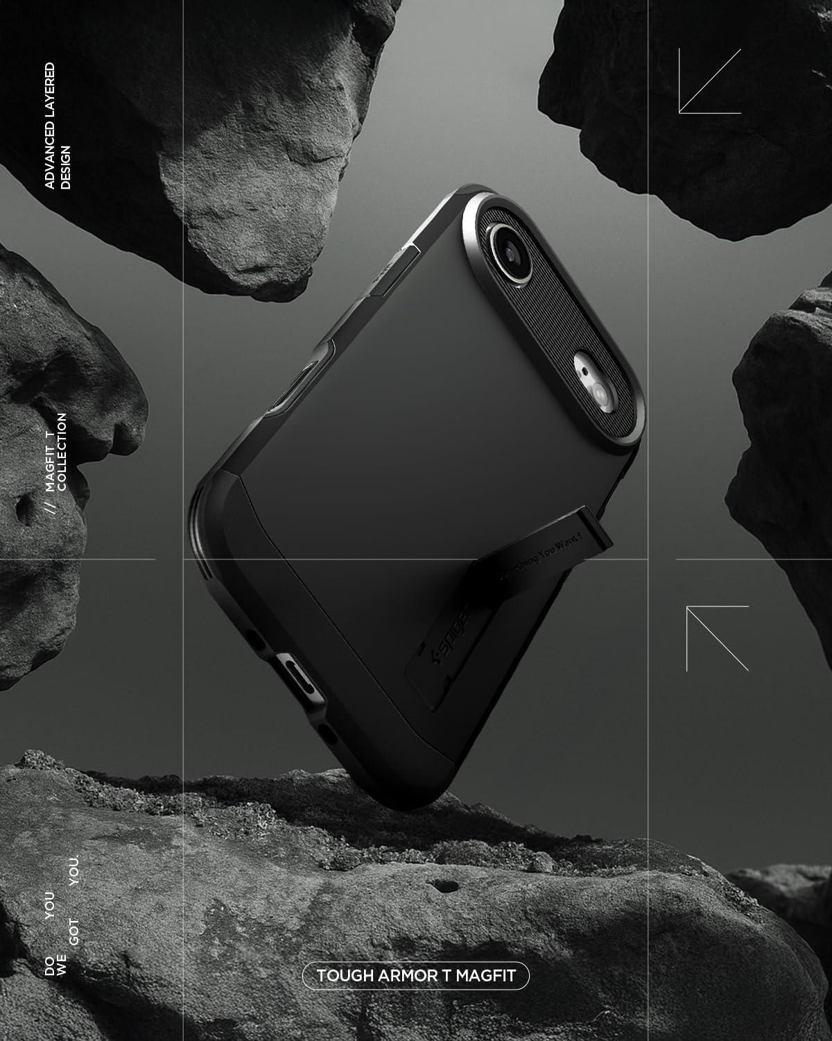 imageSpigen for iPhone 17 Pro Max Case Tough Armor T MagFit Camera Control Button Compatible with Magsafe GunmetalATBlack