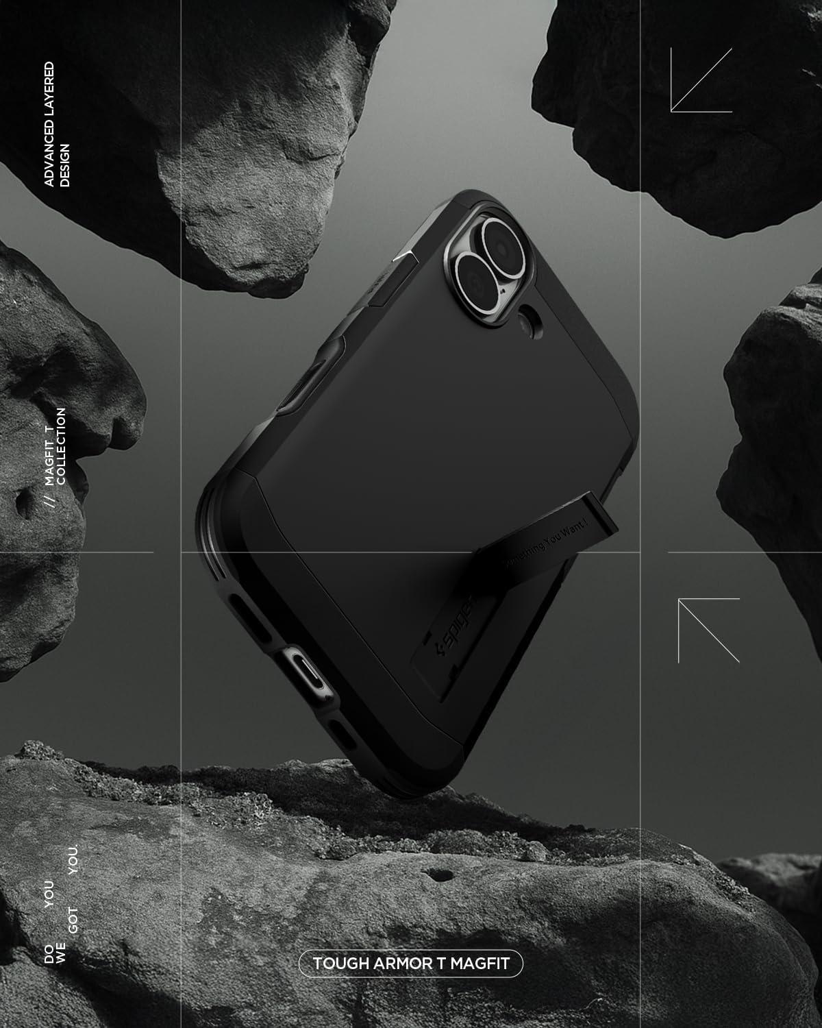 imageSpigen for iPhone 17 Pro Max Case Tough Armor T MagFit Camera Control Button Compatible with Magsafe GunmetalATBlack