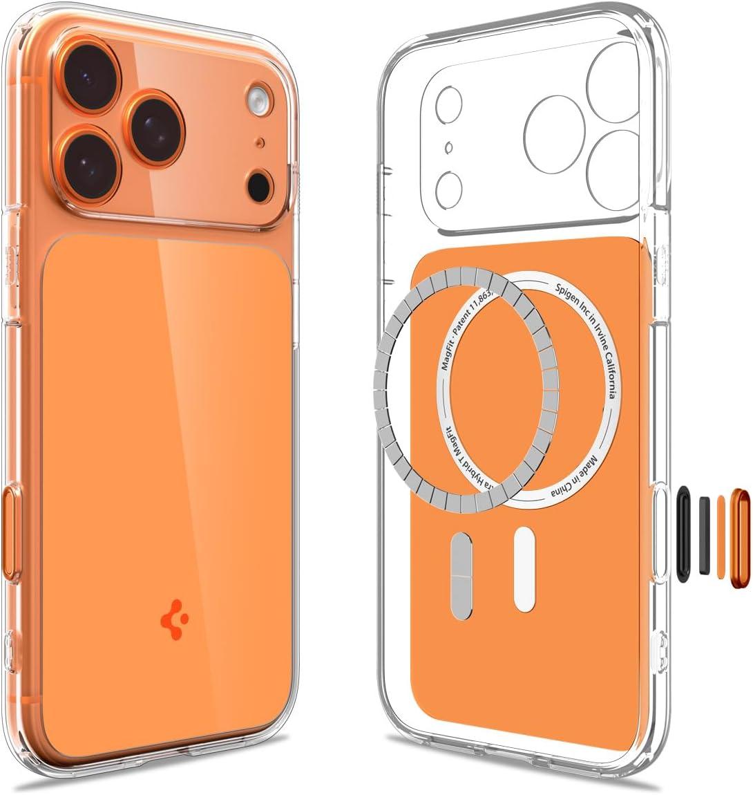 imageSpigen for iPhone 17 Pro Max Case Ultra Hybrid T MagFit Camera Control Button Compatible with Magsafe Glossy OrangeGlossy Orange