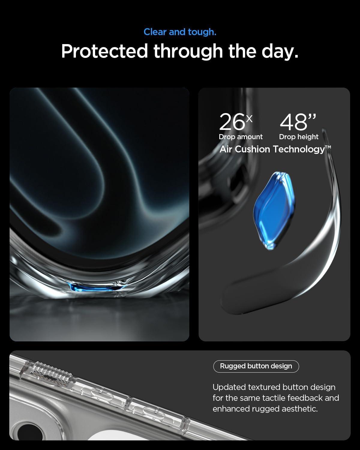 imageSpigen for iPhone 17 Pro Max Case Ultra Hybrid T MagFit Camera Control Button Compatible with Magsafe Glossy OrangeGlossy White