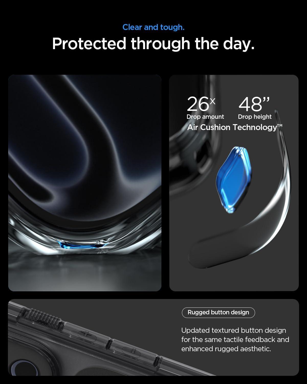 imageSpigen for iPhone 17 Pro Max Case Ultra Hybrid T MagFit Camera Control Button Compatible with Magsafe Glossy OrangeMatte Black