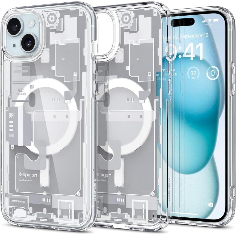 imageSpigen Ultra Hybrid MagFit Direct Digital Printing Case for iPhone 17 Pro Max Custom DesignCompatible with Magsafe Zero One BlackDDP ZO White