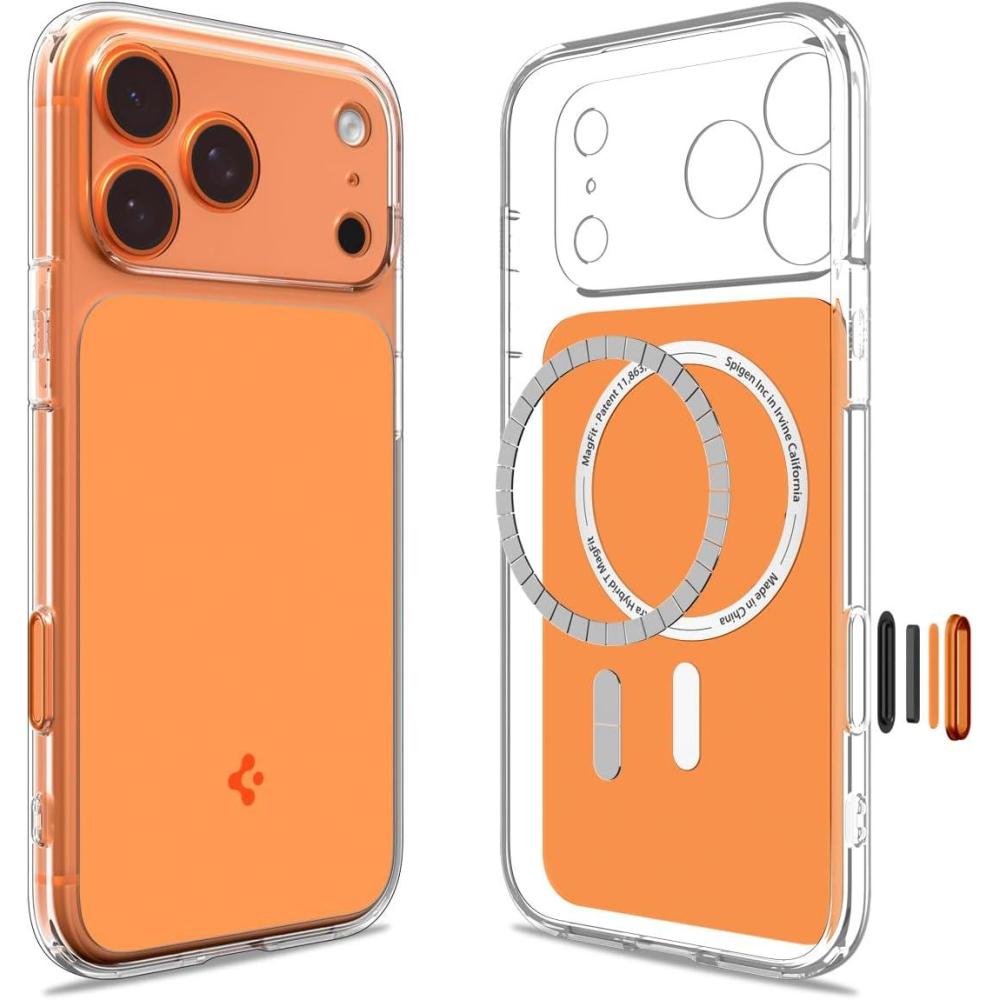 imageSpigen for iPhone 17 Pro Max Case Ultra Hybrid T MagFit Camera Control Button Compatible with Magsafe Glossy OrangeGlossy Orange