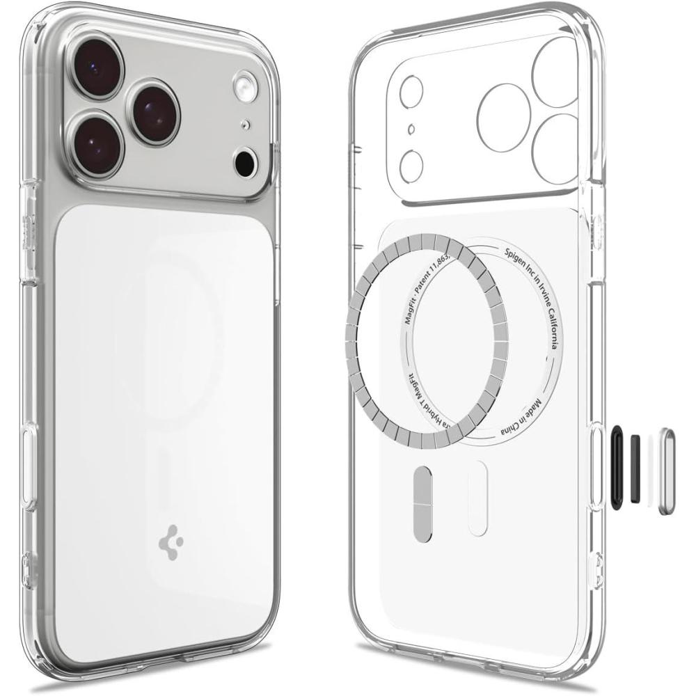 imageSpigen for iPhone 17 Pro Max Case Ultra Hybrid T MagFit Camera Control Button Compatible with Magsafe Glossy OrangeGlossy White
