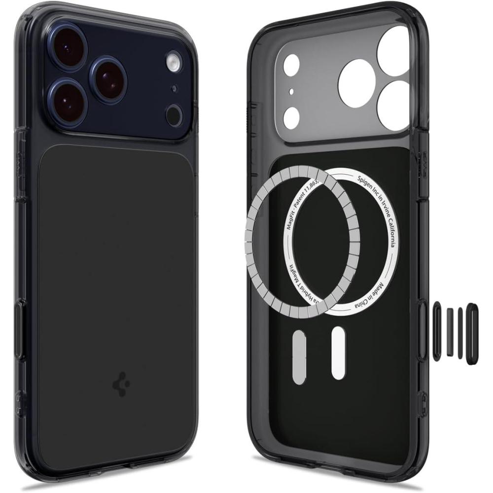 imageSpigen for iPhone 17 Pro Max Case Ultra Hybrid T MagFit Camera Control Button Compatible with Magsafe Glossy OrangeMatte Black