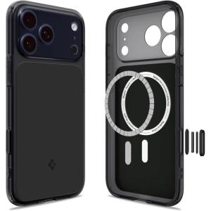 Spigen for iPhone 17 Pro Max Case, Ultra Hybrid T MagFit [Camera Control Button] [Compatible with Magsafe] – Glossy Orange(Matte Black)