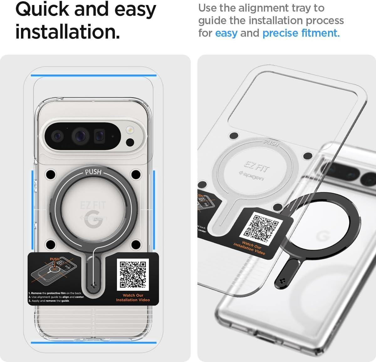 imageSpigen Magnetic Ring Plate for MagSafe Compatibility with iPhone Galaxy Pixel Cases CarbonBlack