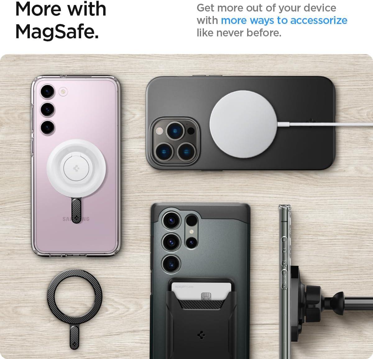 imageSpigen Magnetic Ring Plate for MagSafe Compatibility with iPhone Galaxy Pixel Cases CarbonCarbon