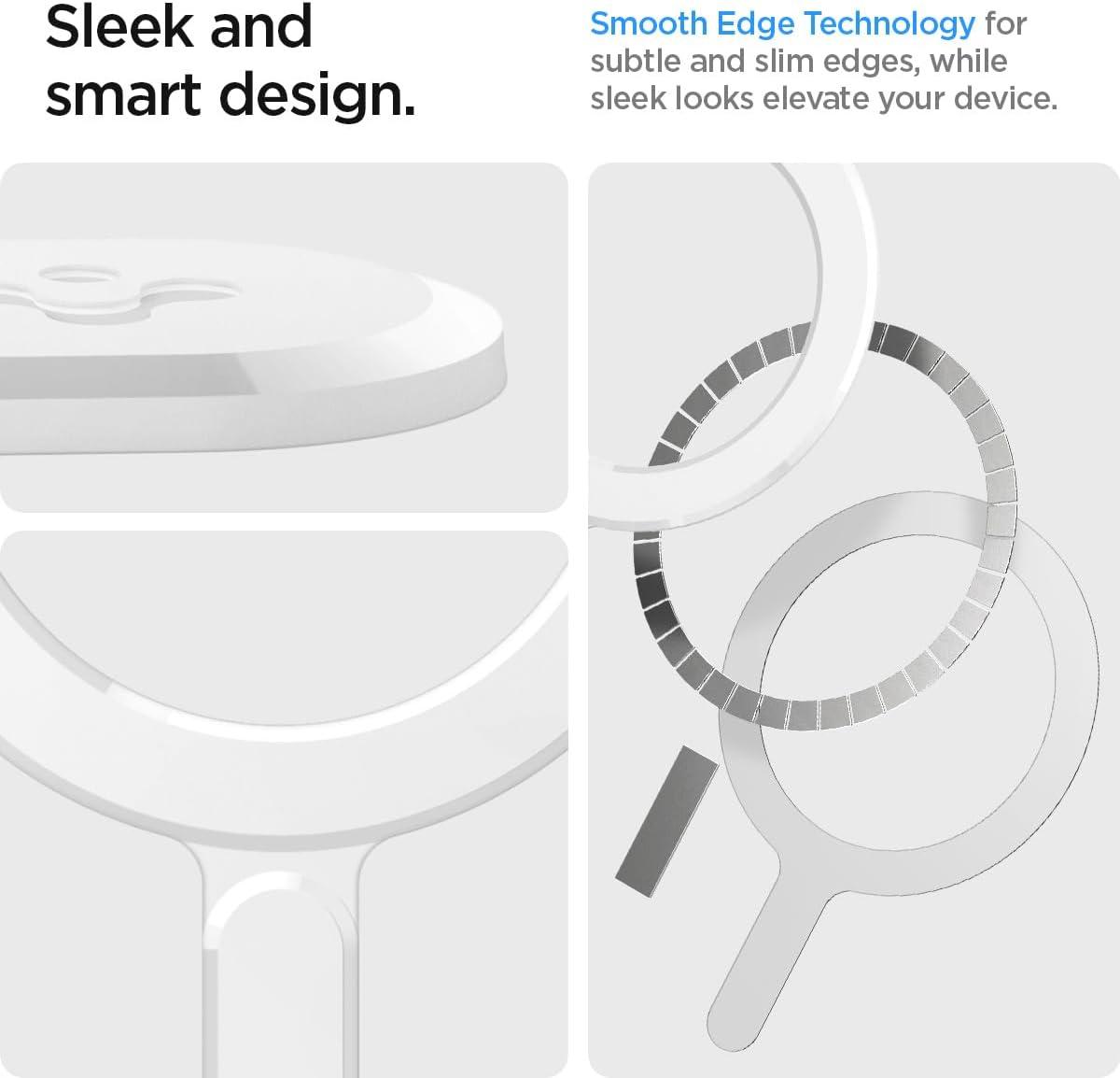 imageSpigen Magnetic Ring Plate for MagSafe Compatibility with iPhone Galaxy Pixel Cases CarbonWhite