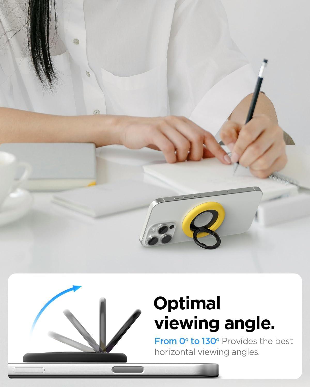 imageSpigen for MagSafe Phone Grip NanoPop Compatible with iPhone 171615141312 AirProPro Max Pixel 10 Series Pixelsnap amp More Magnetic Adjustable Phone Holder Ring Kickstand Coconut BeigeBlack Sesame