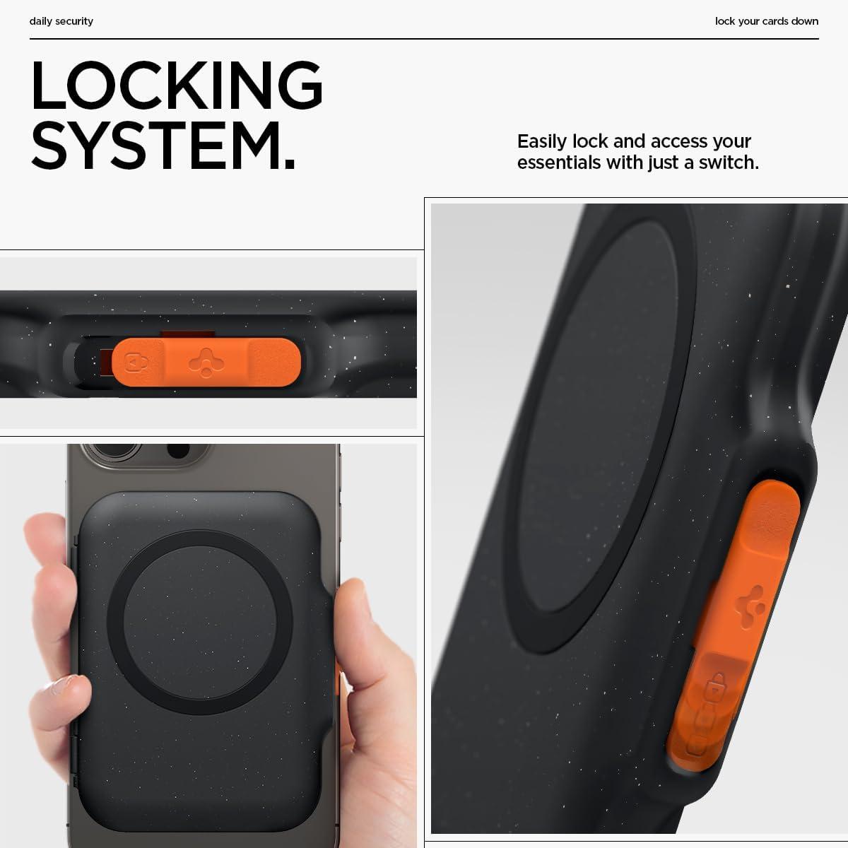 imageSpigen for MagSafe Wallet Heavy Duty Hardshell Magnetic Card Holder Compatible with iPhone 171615141312 Pixel 10 Series MagSafeCases Pixelsnap Holds 5678 CardsBlack TT