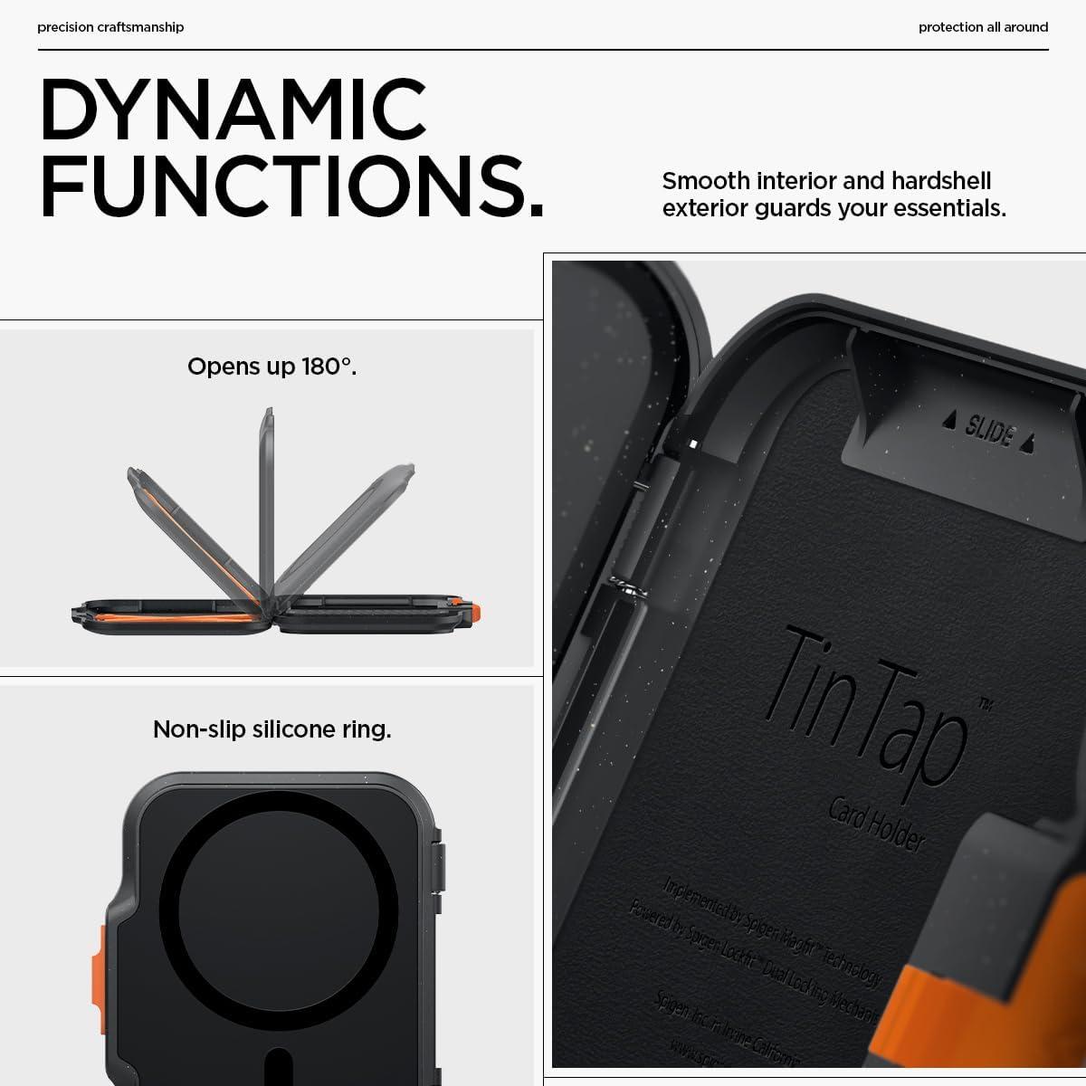 imageSpigen for MagSafe Wallet Heavy Duty Hardshell Magnetic Card Holder Compatible with iPhone 171615141312 Pixel 10 Series MagSafeCases Pixelsnap Holds 5678 CardsBlack TT