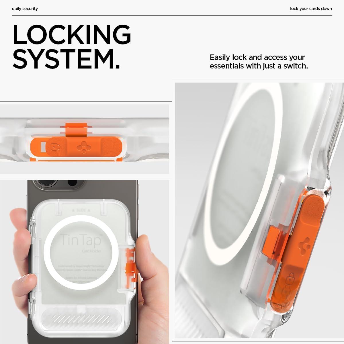 imageSpigen for MagSafe Wallet Heavy Duty Hardshell Magnetic Card Holder Compatible with iPhone 171615141312 Pixel 10 Series MagSafeCases Pixelsnap Holds 5678 CardsFrost Clear TT