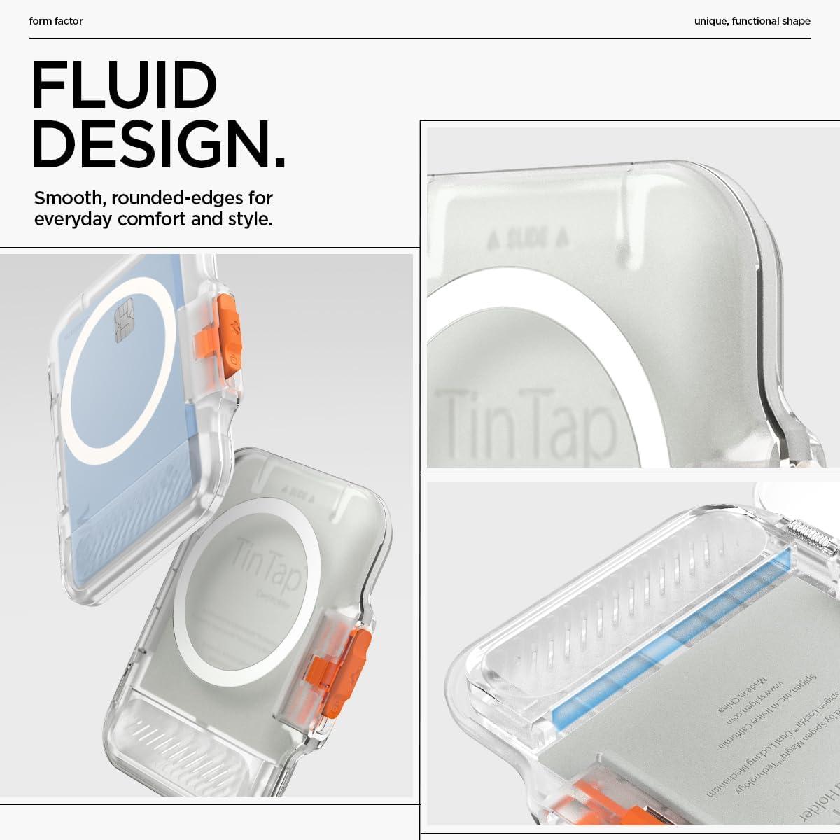 imageSpigen for MagSafe Wallet Heavy Duty Hardshell Magnetic Card Holder Compatible with iPhone 171615141312 Pixel 10 Series MagSafeCases Pixelsnap Holds 5678 CardsFrost Clear TT