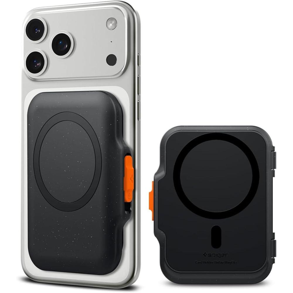 imageSpigen for MagSafe Wallet Heavy Duty Hardshell Magnetic Card Holder Compatible with iPhone 171615141312 Pixel 10 Series MagSafeCases Pixelsnap Holds 5678 CardsBlack TT