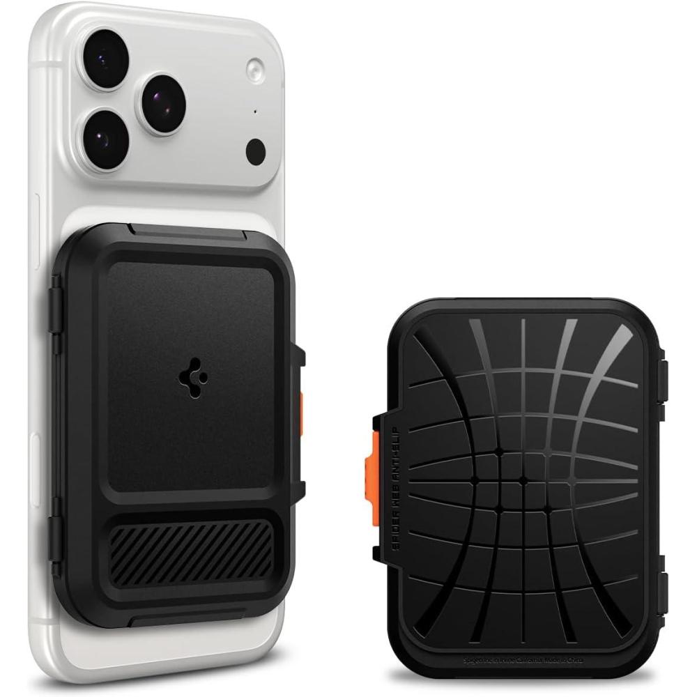 imageSpigen for MagSafe Wallet Heavy Duty Hardshell Magnetic Card Holder Compatible with iPhone 171615141312 Pixel 10 Series MagSafeCases Pixelsnap Holds 5678 CardsBlack LF