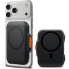 Spigen for MagSafe Wallet, Heavy Duty Hardshell Magnetic Card Holder Compatible with iPhone 17/16/15/14/13/12 Pixel 10 Series MagSafe-Cases Pixelsnap Holds 5-6/7-8 Cards(Black (TT))