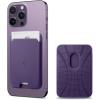 Spigen for MagSafe Wallet, Holds 2 Cards, MagFit Compatible with iPhone 17/16/15/14/13/12 Models, Pixel 10 Series, MagSafe-Cases, Pixelsnap and More, Card Holder – PU Brown (2-Cards)(PU Purple)