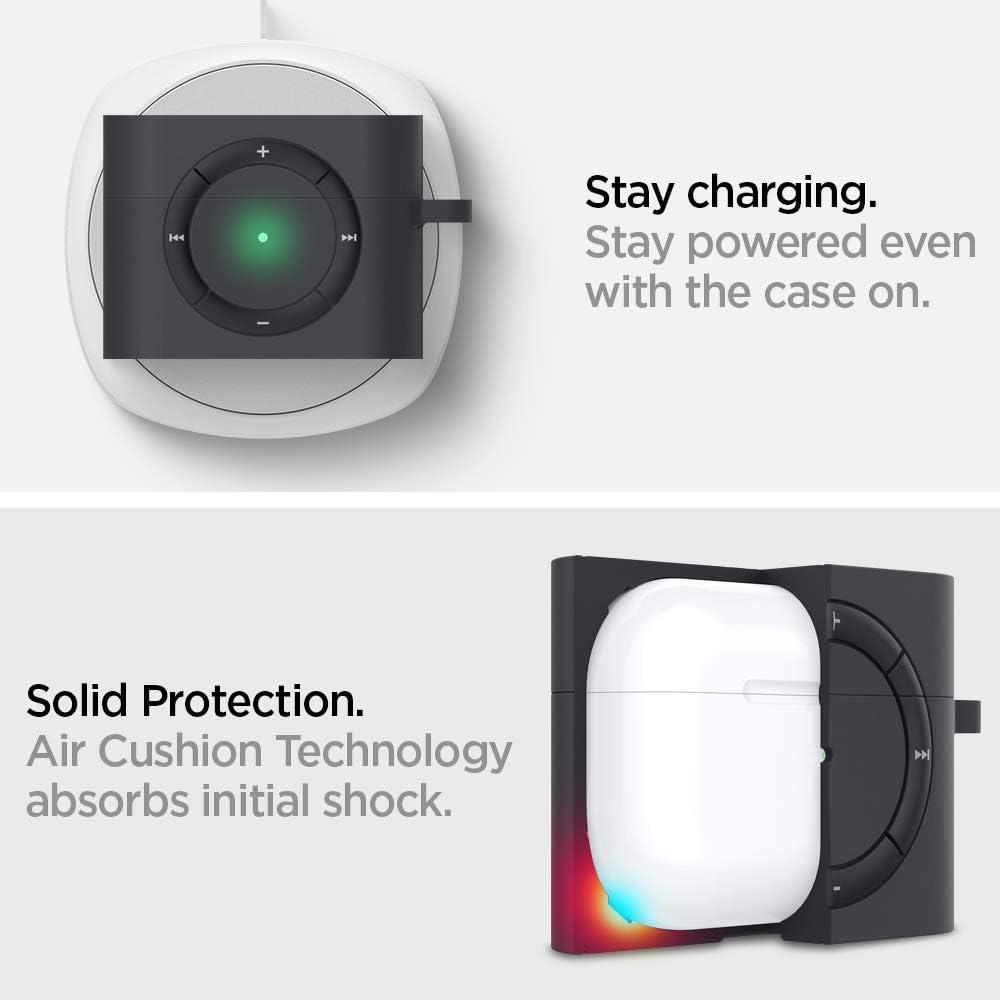 imageSpigen Classic Shuffle Retro Designed for Airpods Pro Case 2019 Charcoal