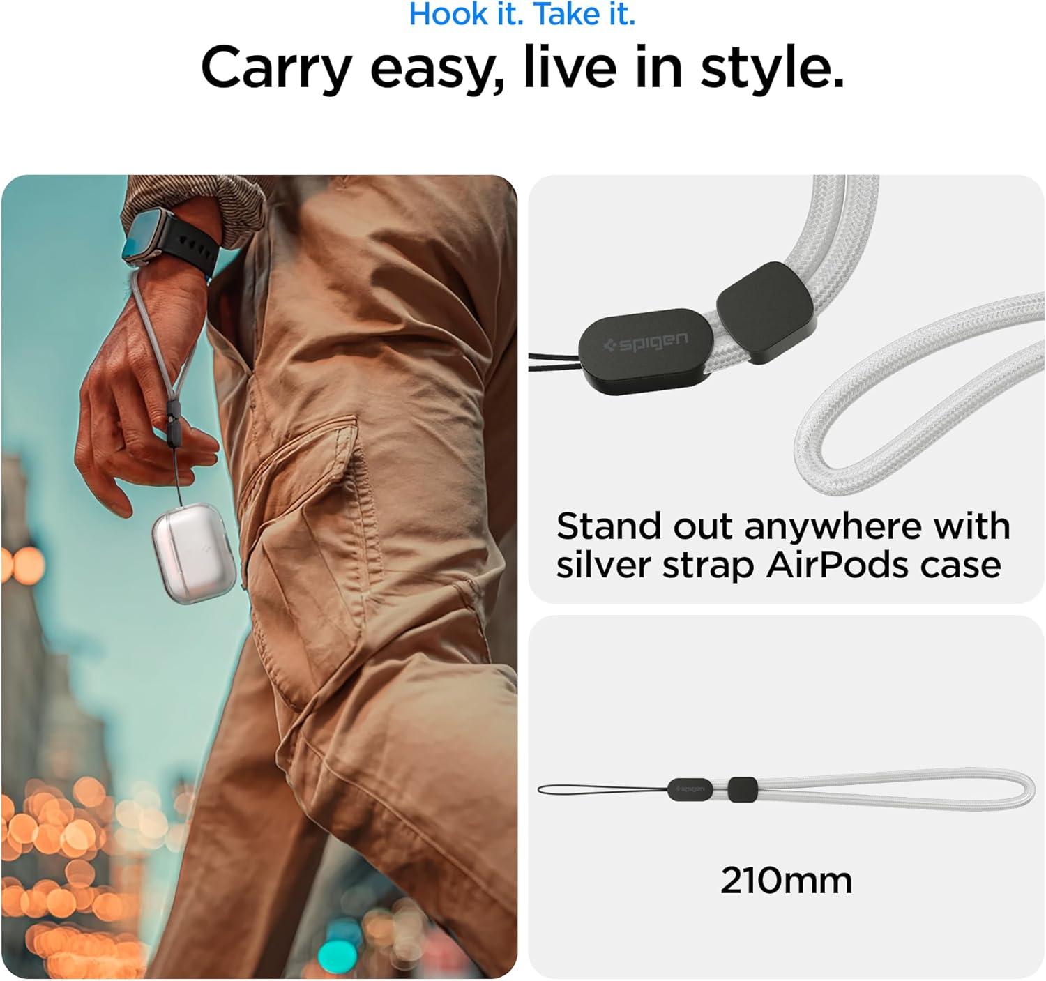 imageSpigen for AirPods Pro 3 Case Liquid Crystal Compatible with AirPods Pro 3rd Generation Case 2025 Clear Cover with Wrist Strap Crystal ClearCrystal Clear