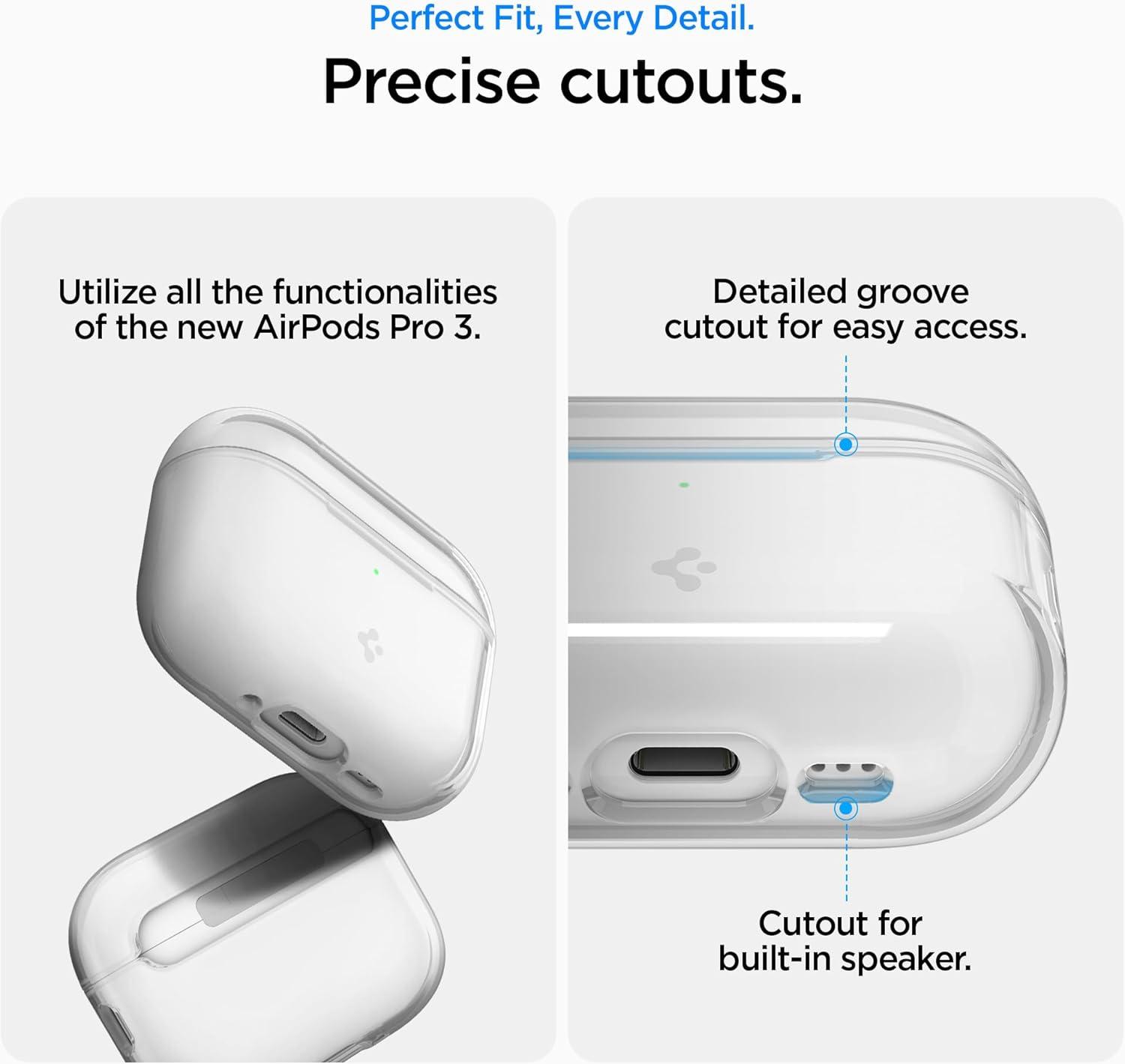 imageSpigen for AirPods Pro 3 Case Liquid Crystal Compatible with AirPods Pro 3rd Generation Case 2025 Clear Cover with Wrist Strap Crystal ClearCrystal Clear
