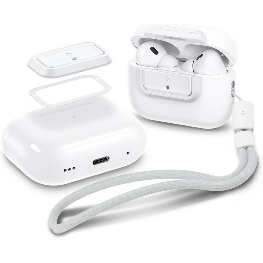 imageSpigen Lock Fit M EZ FIT Locking Device Compatible with AirPods Pro Case 1st and 2nd Generation with Lanyard Installation Kit Included Charging Case Not Included  WhiteWhite