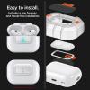 Spigen Lock Fit M [EZ FIT] Locking Device Compatible with AirPods Pro Case (1st and 2nd Generation) with Lanyard [Installation Kit Included] Charging Case Not Included – White(White)