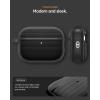 Spigen for AirPods Pro 3 Case, Classic Fit Compatible with AirPods Pro 3rd Generation Case (2025), Premium Fabric Cover with Carabiner – Black(Black)