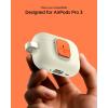 Spigen for AirPods Pro 3 Case, Nano Pop Compatible with AirPods Pro 3rd Generation Case (2025), Secure Locking Clip Embedded – Blueberry Navy(Orange Beige)
