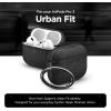 Spigen for AirPods Pro 3 Case, Urban Fit Compatible with AirPods Pro 3rd Generation Case (2025), Premium Fabric Cover with Carabiner – Matte Black