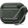 Spigen Rugged Armor Designed for AirPods Pro Case (2019) Drop Protection Cover with Carabiner – Matte Black(Military Green)