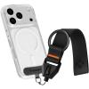 Spigen Universal Lanyard Wrist Strap with Keychain for iPhone, ID Badge Wallet Holder, AirPods, Cameras, Keychain & Everyday Carry, Durable Carabiner with Wrist Strap – Black(Black)