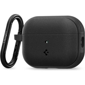 Caseology by Spigen Vault Designed for Airpods Pro 2nd Generation Case (2022/2023/2024) Drop Protection Cover with Carabiner – Matte Black(Matte Black)