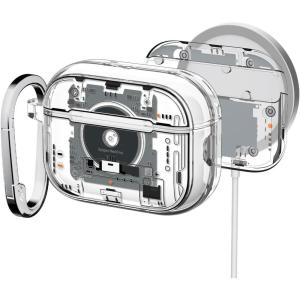 Spigen Ultra Hybrid (Mag Fit) Designed for AirPods Pro 2nd Generation Case 2022/2023 (USB-C/Lightning Cable) MagSafe Compatible Magnets Embedded – Zero One(Neo One)