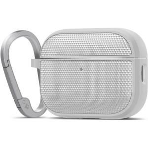 Spigen for AirPods Pro 3 Case, Classic Fit Compatible with AirPods Pro 3rd Generation Case (2025), Premium Fabric Cover with Carabiner – Black(Heather Gray)