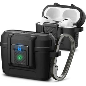 Spigen for AirPods Pro 3 Case, Lock Fit Compatible with AirPods Pro 3rd Generation Case (2025), One Touch Open with Secure Locking Clip – Matte Black(Matte Black)