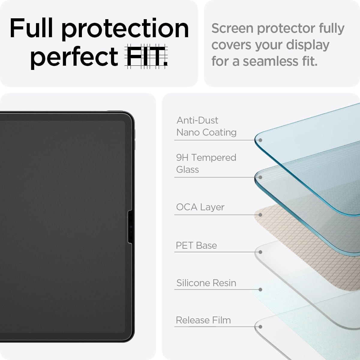 imageSpigen PaperTouch Tempered Glass Screen Protector GlasTR EZ Fit PaperTouch Designed for iPad Air 11 inch M3 2025 iPad Air 11 inch M2 2024 9H HardnessCaseFriendly