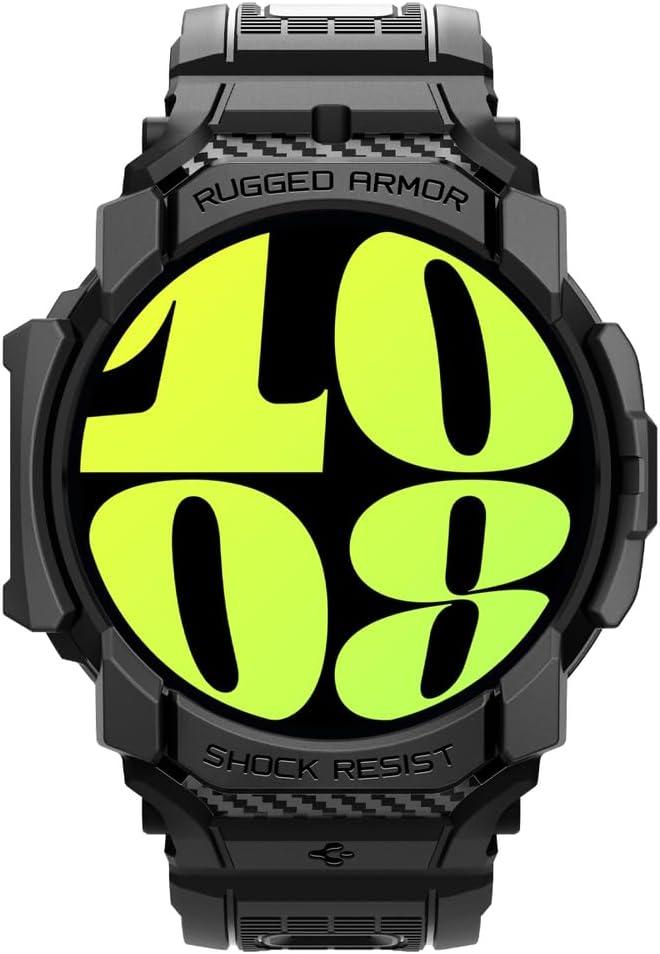 imageSpigen Rugged Armor Case Matte Black Designed for Samsung Galaxy Buds3 Pro and Rugged Armor Case with Band Protection Matte Black Designed for Samsung Galaxy Watch 7 44mm