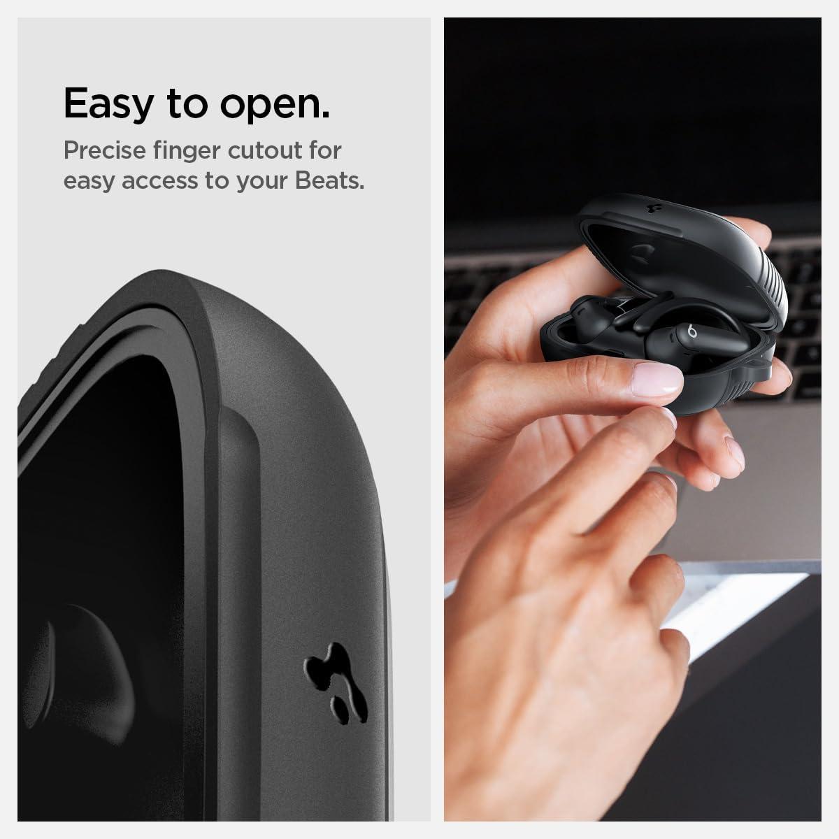 imageSpigen Rugged Armor Designed for Powerbeats Pro 2 Case 2025 Secure Protection Cover with Carabiner Matte BlackMatte Black