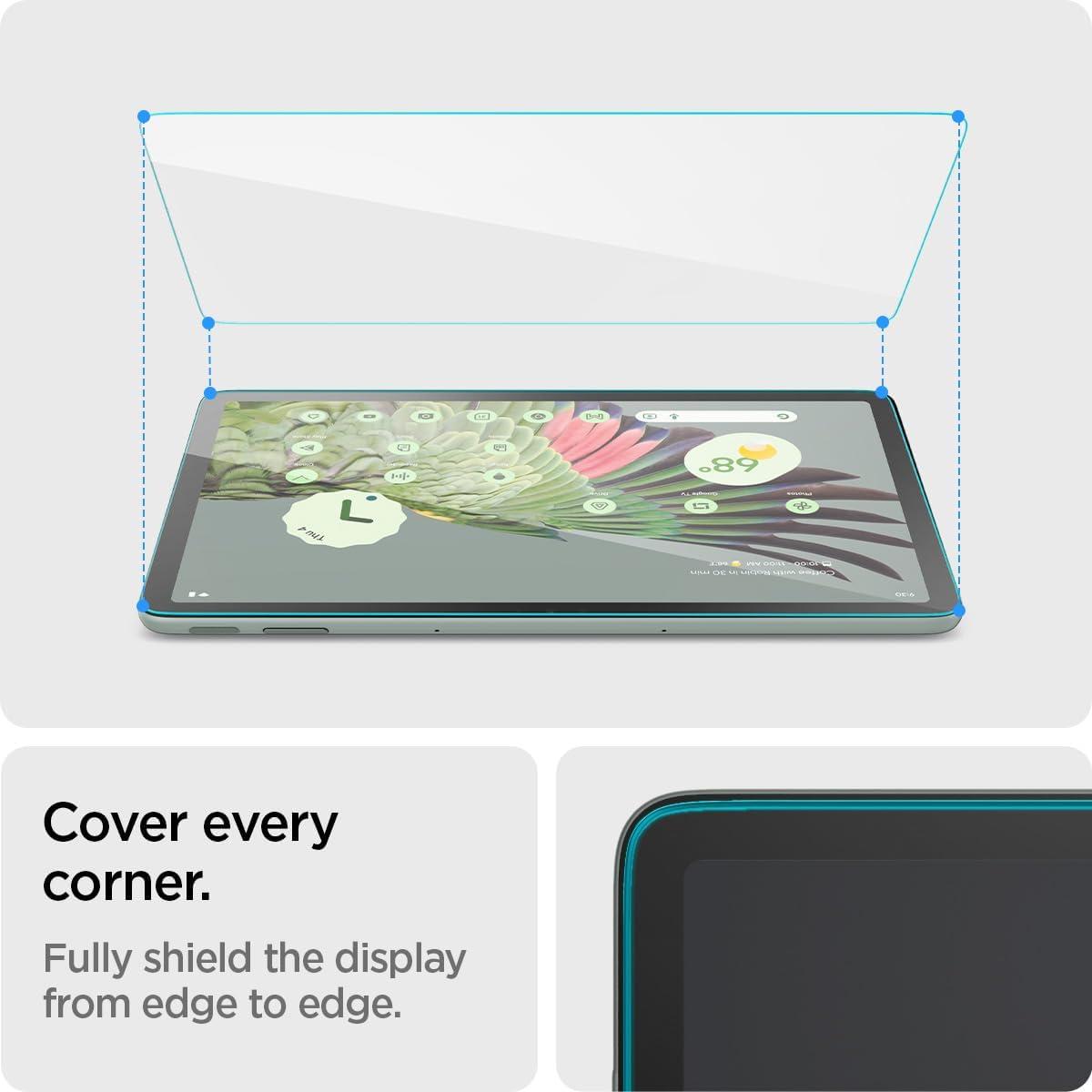 imageSpigen Tempered Glass Screen Protector GlasTR EZ Fit Designed for Pixel Tablet 1 Pack