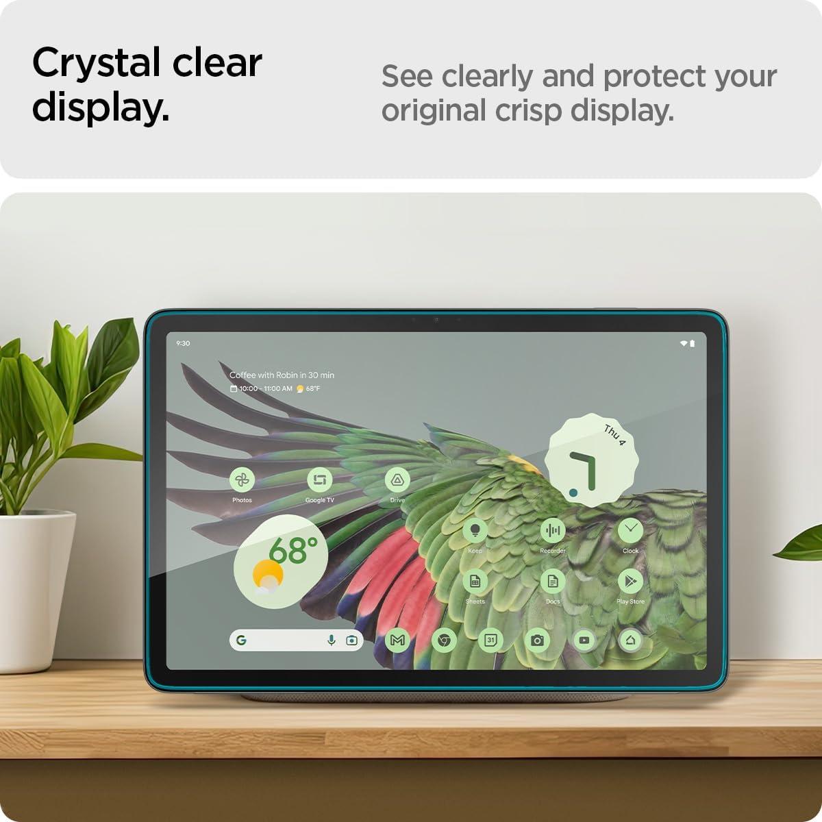 imageSpigen Tempered Glass Screen Protector GlasTR EZ Fit Designed for Pixel Tablet 1 Pack