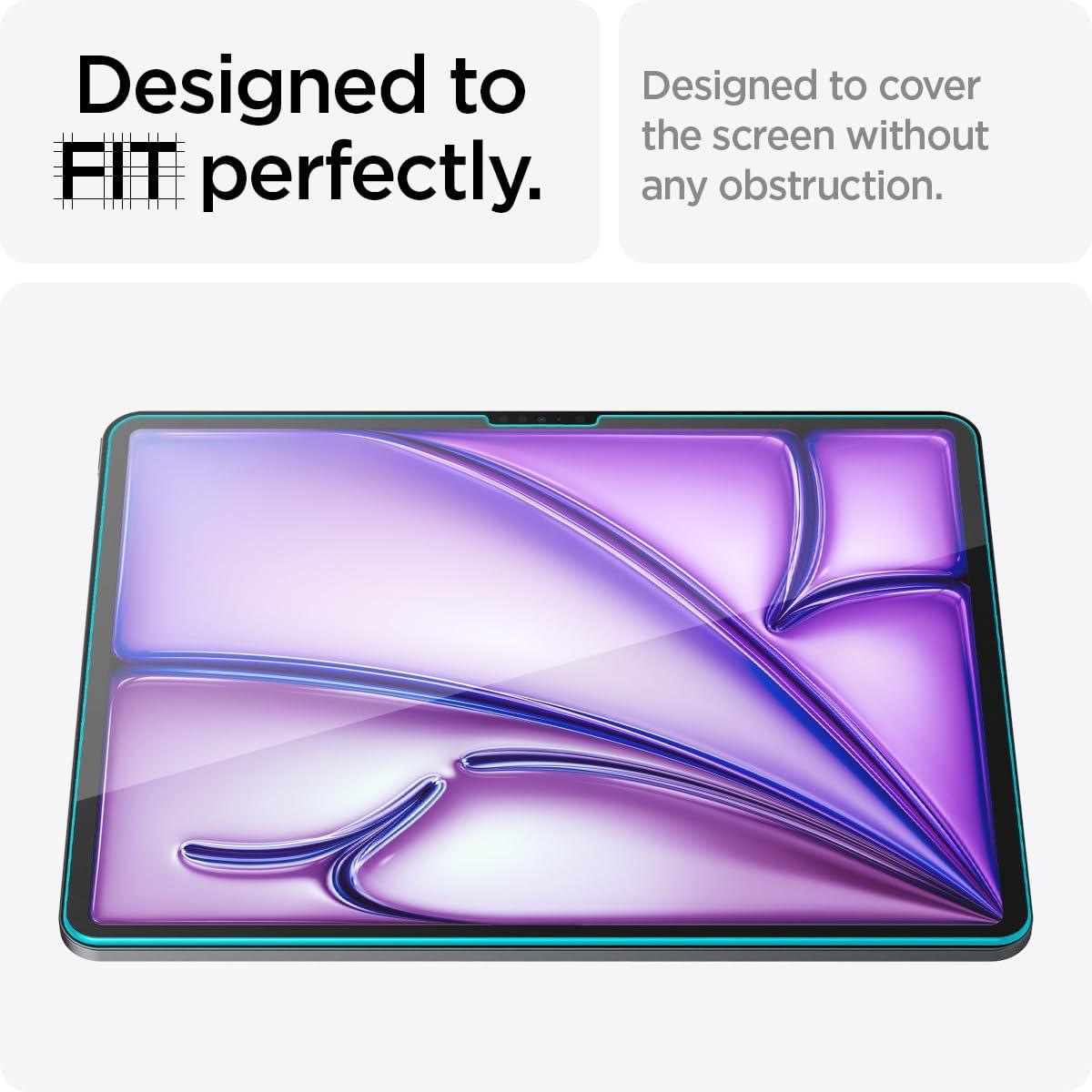 imageSpigen Tempered Glass Screen Protector GlasTR EZ Fit Designed for iPad Air 13 inch M3 2025 iPad Air 13 inch M2 2024 9H HardnessCaseFriendly