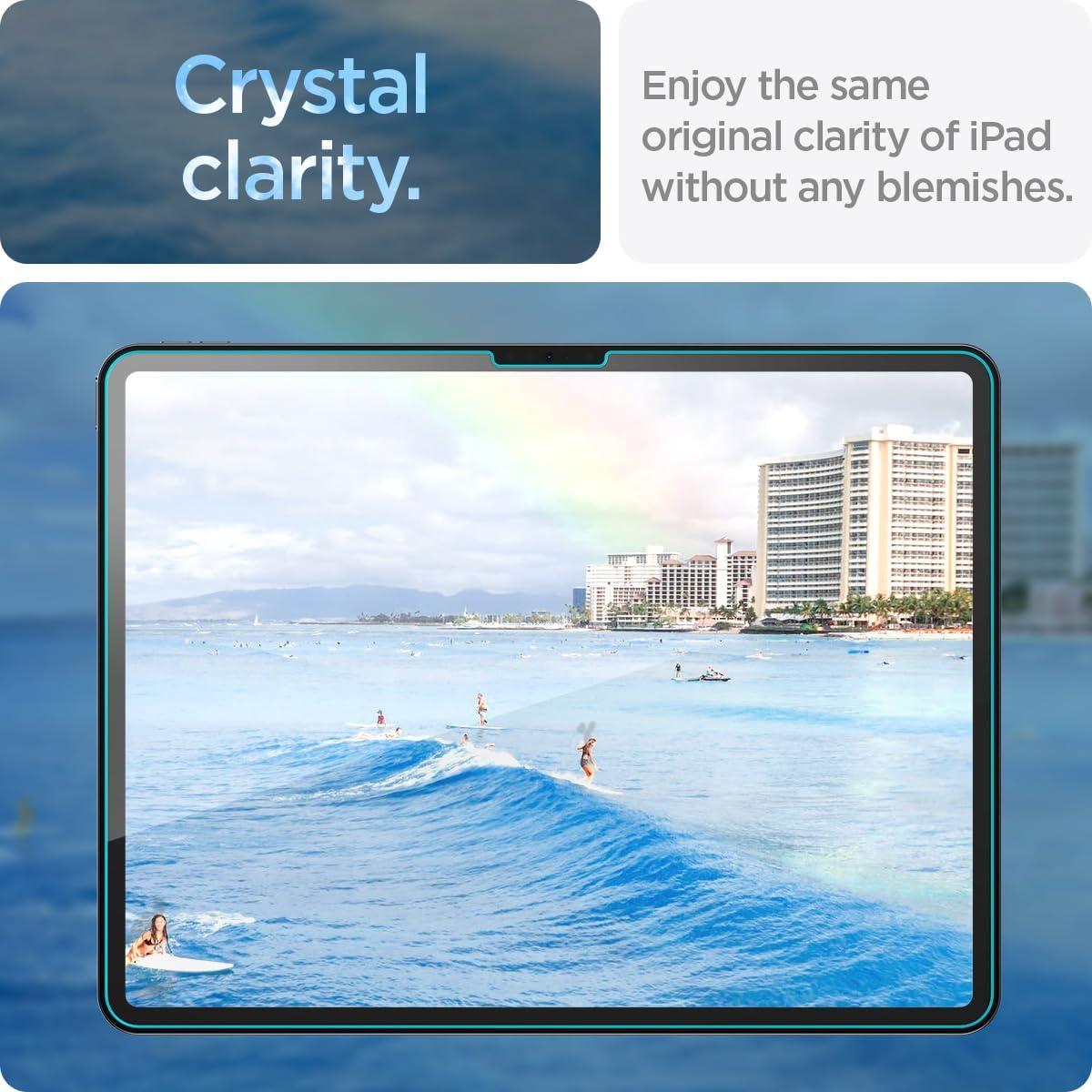 imageSpigen Tempered Glass Screen Protector GlasTR EZ Fit Designed for iPad Air 13 inch M3 2025 iPad Air 13 inch M2 2024 9H HardnessCaseFriendly