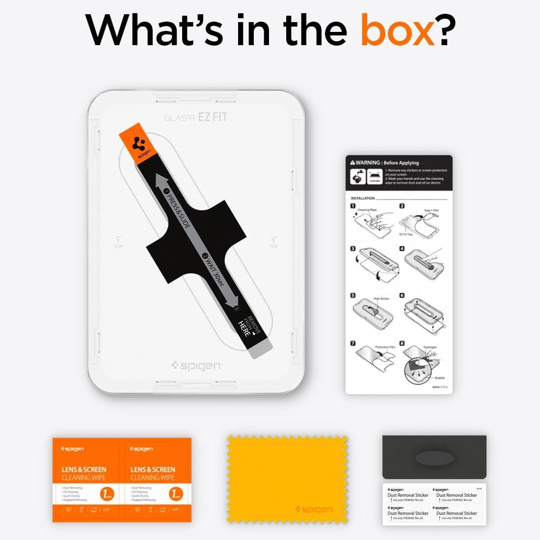 imageSpigen Tempered Glass Screen Protector GlasTR EZ Fit Designed for iPad Mini 2024 7th Generation A17 Pro 2021 6th Generation CaseFriendly