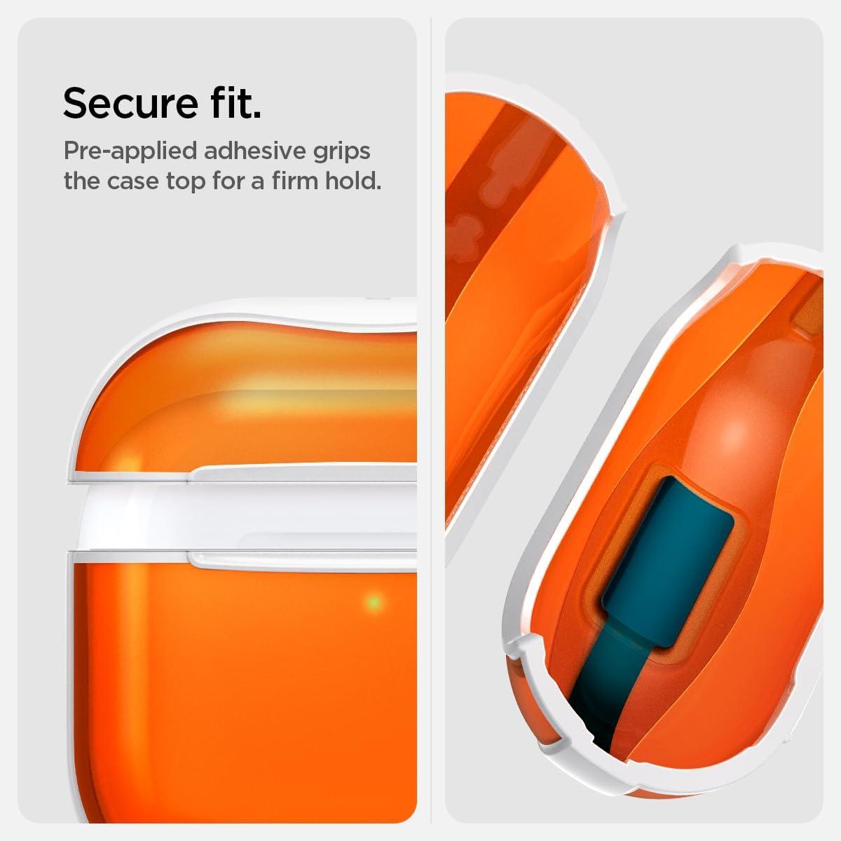 imageSpigen Ultra Hybrid Designed for AirPods 4 Case 2024 Retro Design Cover with Carabiner Key Chain Classic C1 GraphiteClassic C1 Tangerine
