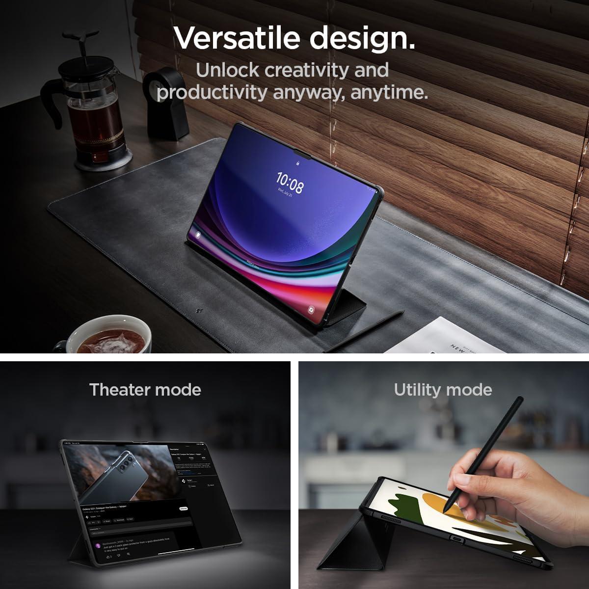 imageSpigen for Galaxy Tab S11 Ultra Case 2025 Rugged Armor Pro Protective TriFold Cover and S Pen Holder 146 inch BlackGal tab S10S9S8 Ultra146