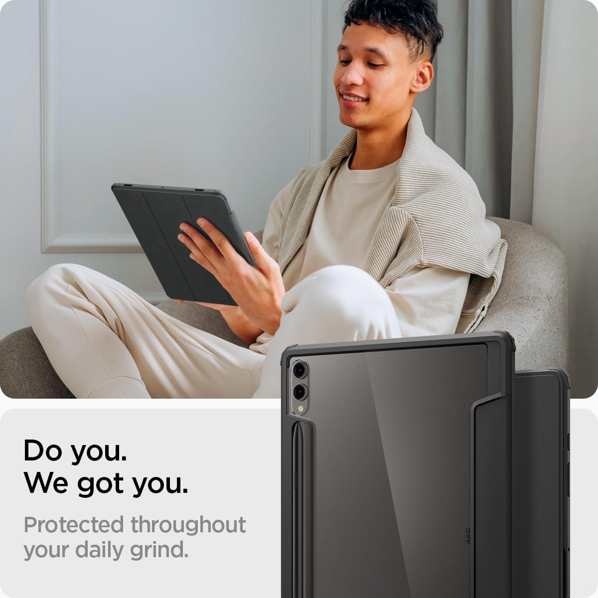 imageSpigen for Galaxy Tab S11 Ultra Case 2025 Ultra Hybrid Pro Protective TriFold Cover with Transparent Back and S Pen Holder 146 inch BlackBlack